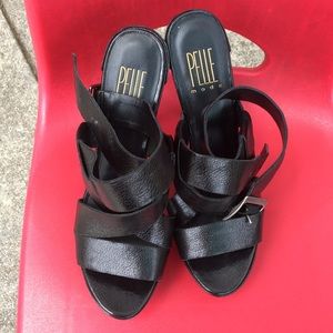 Black Crisscross strap 5 1/2 heels